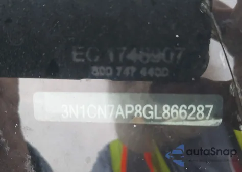 2016 Nissan Versa 1.6 S+ from USA, damaged, VIN 3N1CN7AP8GL866287